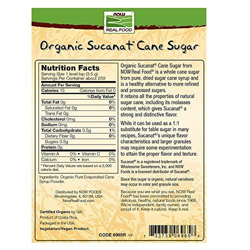 Now Foods NOW Foods Sucanat, Organic Cane sugar, 32-Ounce (Pack of 4)