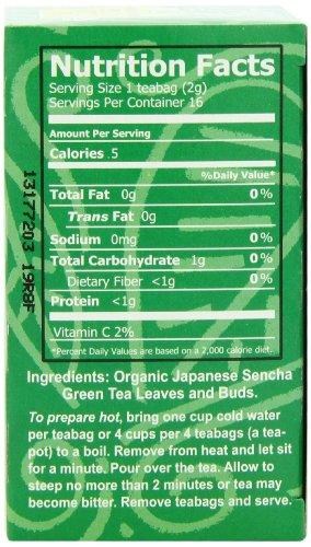 Great Easte Haiku Organic Tea, Japanese Sencha Green, 16 Teabags (Pack of 6)