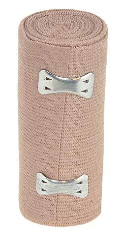 Dealmed Dealmed 4\" Elastic Bandage Wrap with Clip Closure 50 Elastic Bandages, 4.5 Yards Stretched Compression Bandage Wrap, Wound Care Product for First Aid Kit and Medical Facilities
