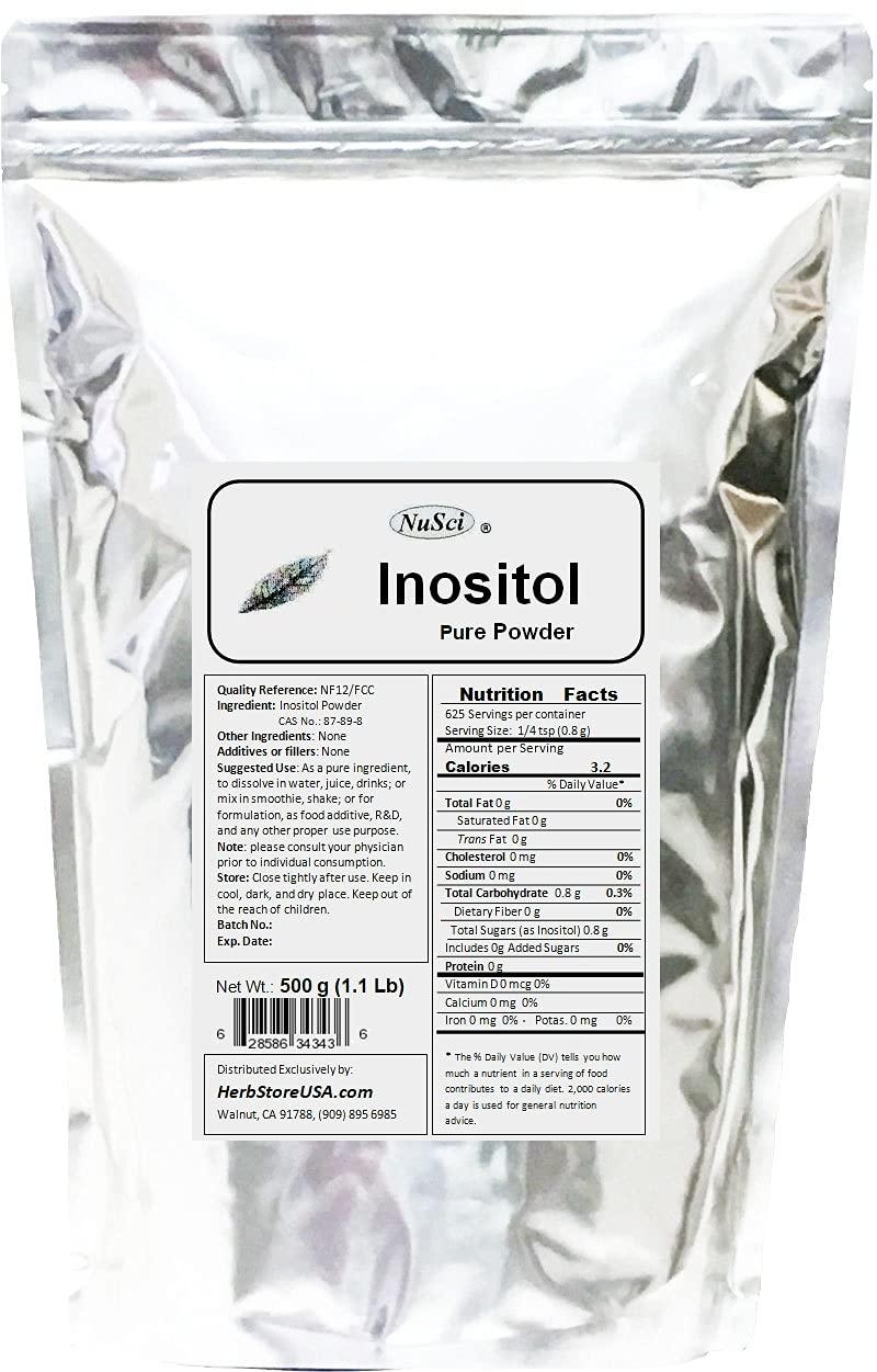 NuSci NuSci Inositol Bulk Pure Powder NF12 & FCC Quality Standard (4540g (10 Lb))