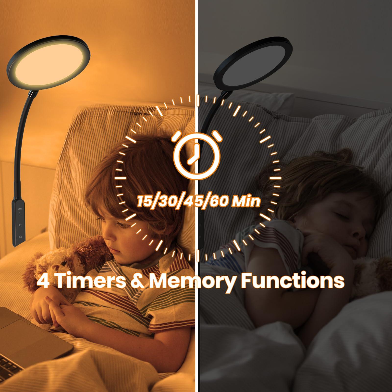 RICIAL RICIAL Light Therapy Lamp, Adjustable Brightness and Color 10000 Lux Sun Lamp, with Remote Control and Flexible Gooseneck Sunlight Lamp, 4 Timers & Memory Function Floor Lamp for Reading/Office/Home