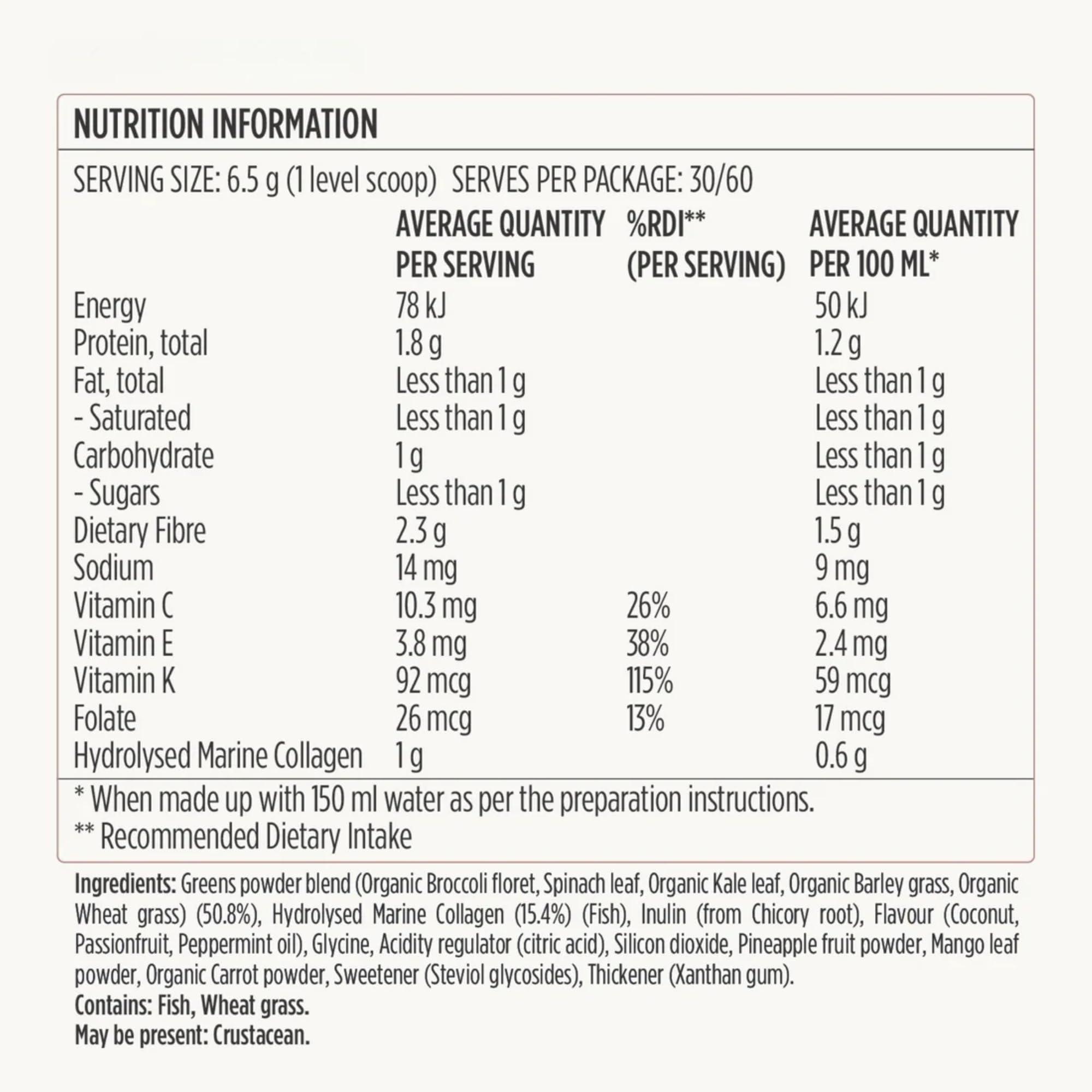 JSHealth JSHealth Super Greens Powder - Greens & Collagen Powder - Superfood Powder with Marine Collagen Peptides, Vitamins & Veggies, 30 Servings