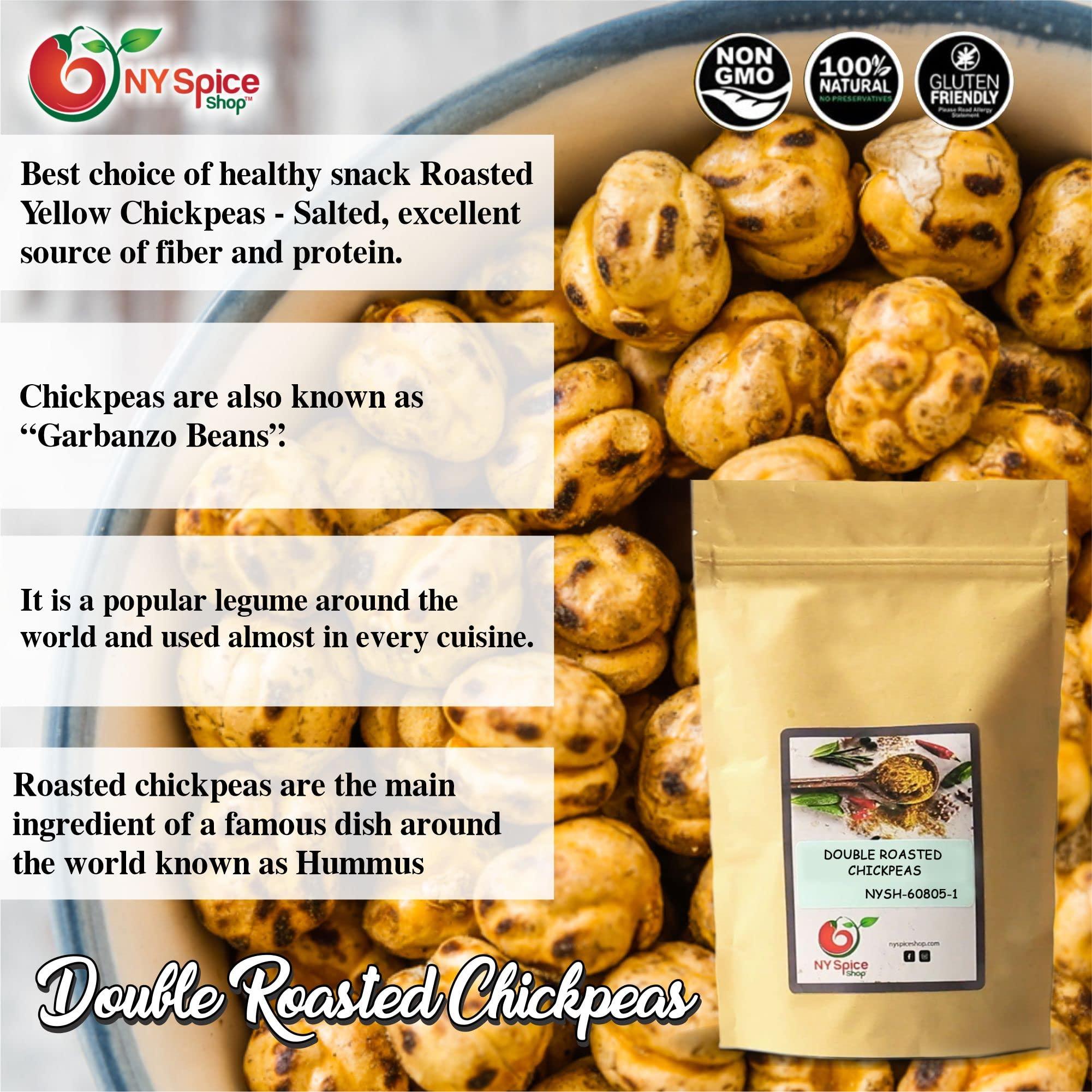 NY Spice Shop NY Spice Shop Yellow Double Roasted Chickpeas - 5 Pound Crispy Crunchy Dried Chickpeas Roasted - Bulk Healthy Snacks