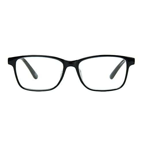 Foster Grant Foster Grant Unisex Payton Anti-fog Blue Light Readers Reading Glasses, Shiny Black Over Crystal Clear, 51 Mm US