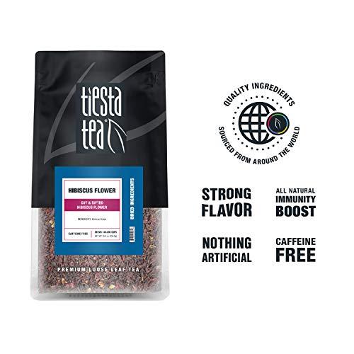 Tiesta Tea Tiesta Tea - Dried Hibiscus | Cut & Sifted Hibiscus Flower | Premium Loose Leaf Tea Blend | Non-Caffeinated Tea | Make Hot or Iced Tea & Brews Up to 200 Cups - 16 Ounce Resealable Bulk Pouch