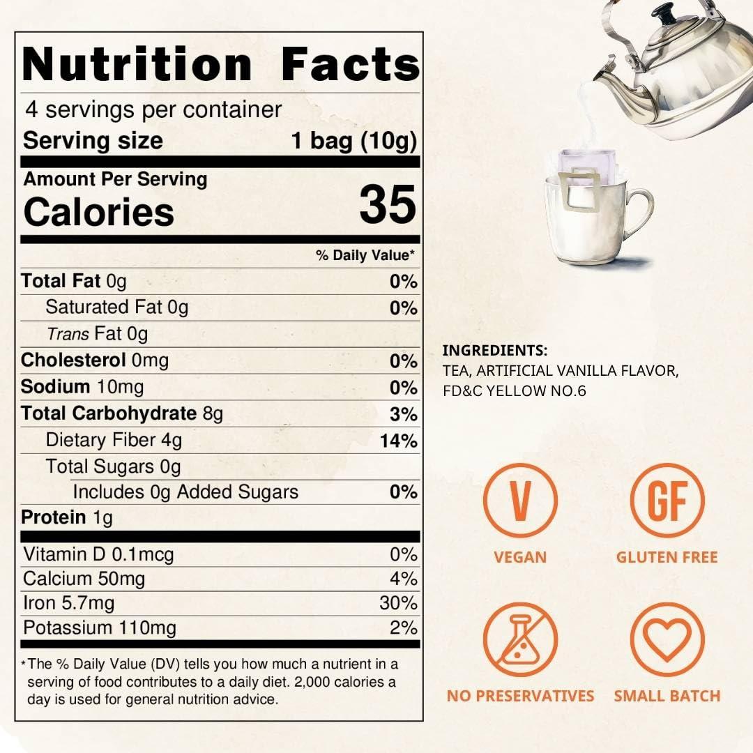 TAAN THAI TAAN THAI Thai Tea Drip Bags - 4 Drip Bags (Brewing 4-8 Cups) (Traditional)