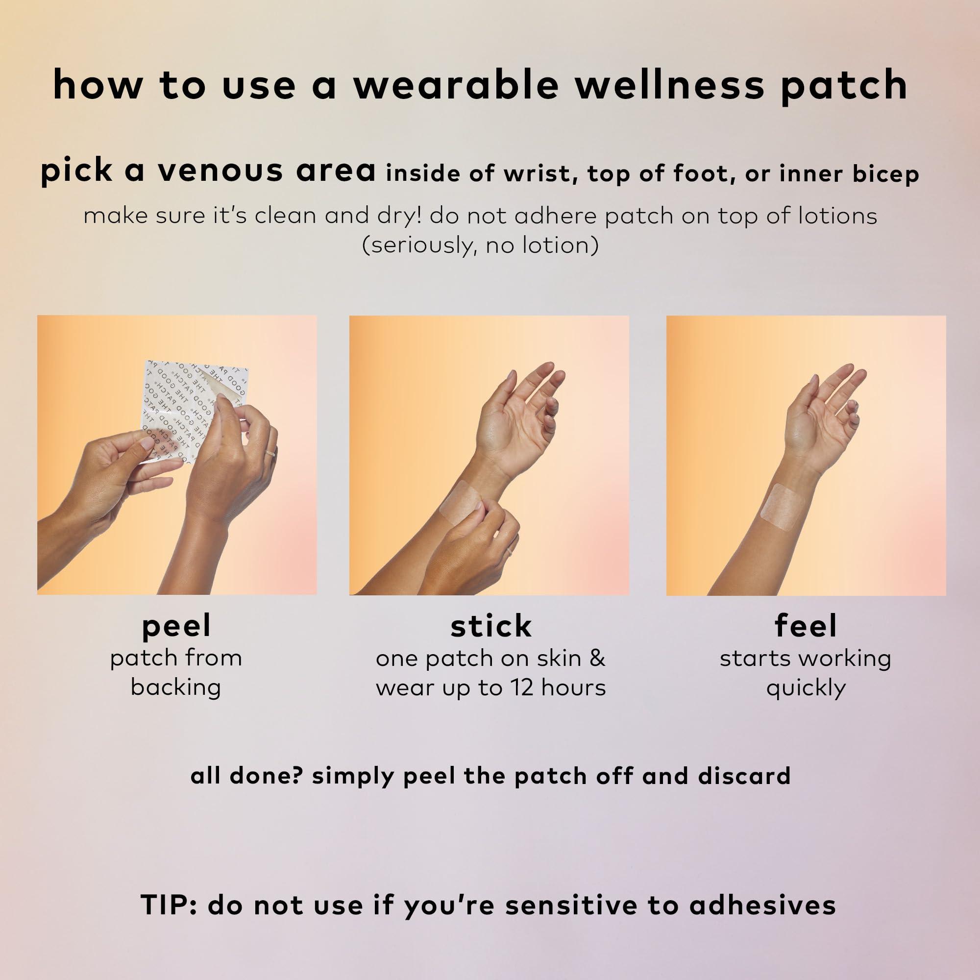 The Good Patch The Good Patch Think Patch, Natural Patch with Caffeine, Yerba Mate, Bacop, Lion\'s Mane, Plant Powered Wearable Wellness, Focus Patches, Sustained Release (16 Total Patches)