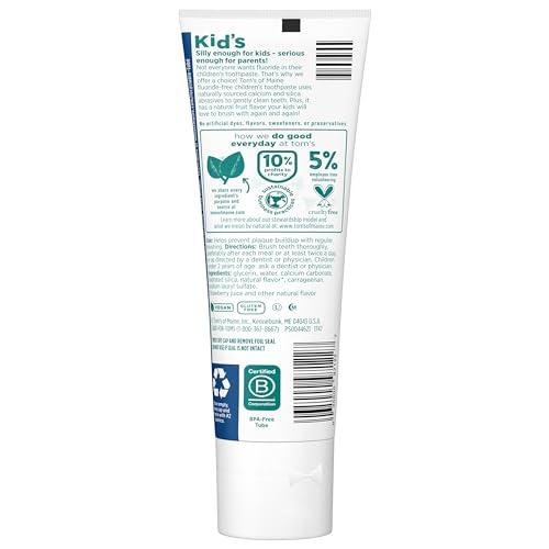 Tom's of Maine Tom's of Maine Natural Kid's Fluoride Free Toothpaste, Silly Strawberry, 5.1 oz. (back in original formula)