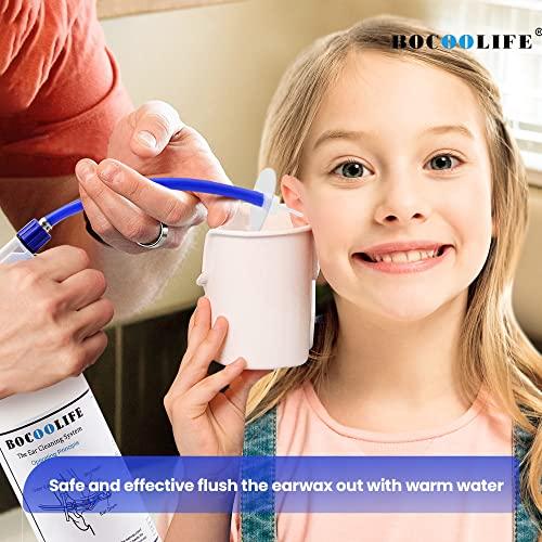 BOCOOLIFE BOCOOLIFE Ear Cleaning Kit, Ear Wax Removal Tool Ears Cleaner, Ear Wash Irrigation Kit with Lighted Ear Curette Pick,Ear Basin,30 Ear Tips,Cotton Swabs,Safe and Easy Clean Ear Blockage Wax of All Ages
