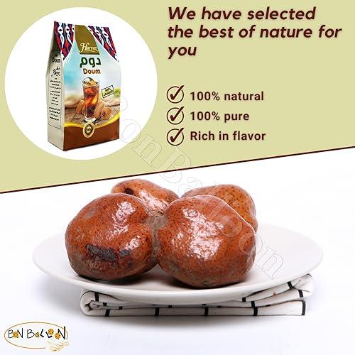 bonballoon (1 Pack = 8.82 oz / 250 gm) Dried Premium Doum Harraz Egyptian Herbal Loose Natural Flowers Caffeine Free Doom Dom Hyphaene Thebaica Palm Powder Grounded Hot Tea Fruit