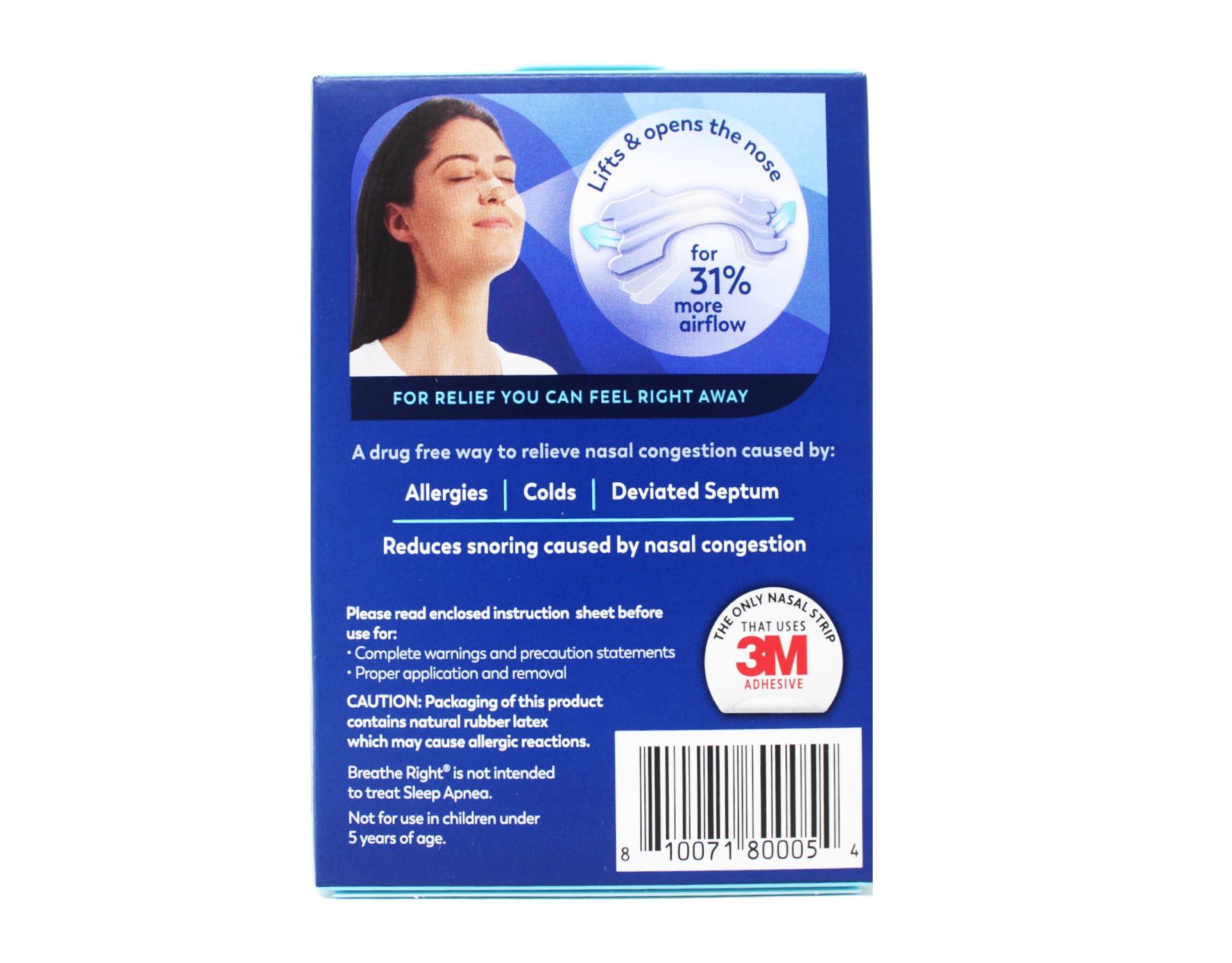 Breathe Right Breathe Right Nasal Strips Clear Large 30 Each (Pack of 9)