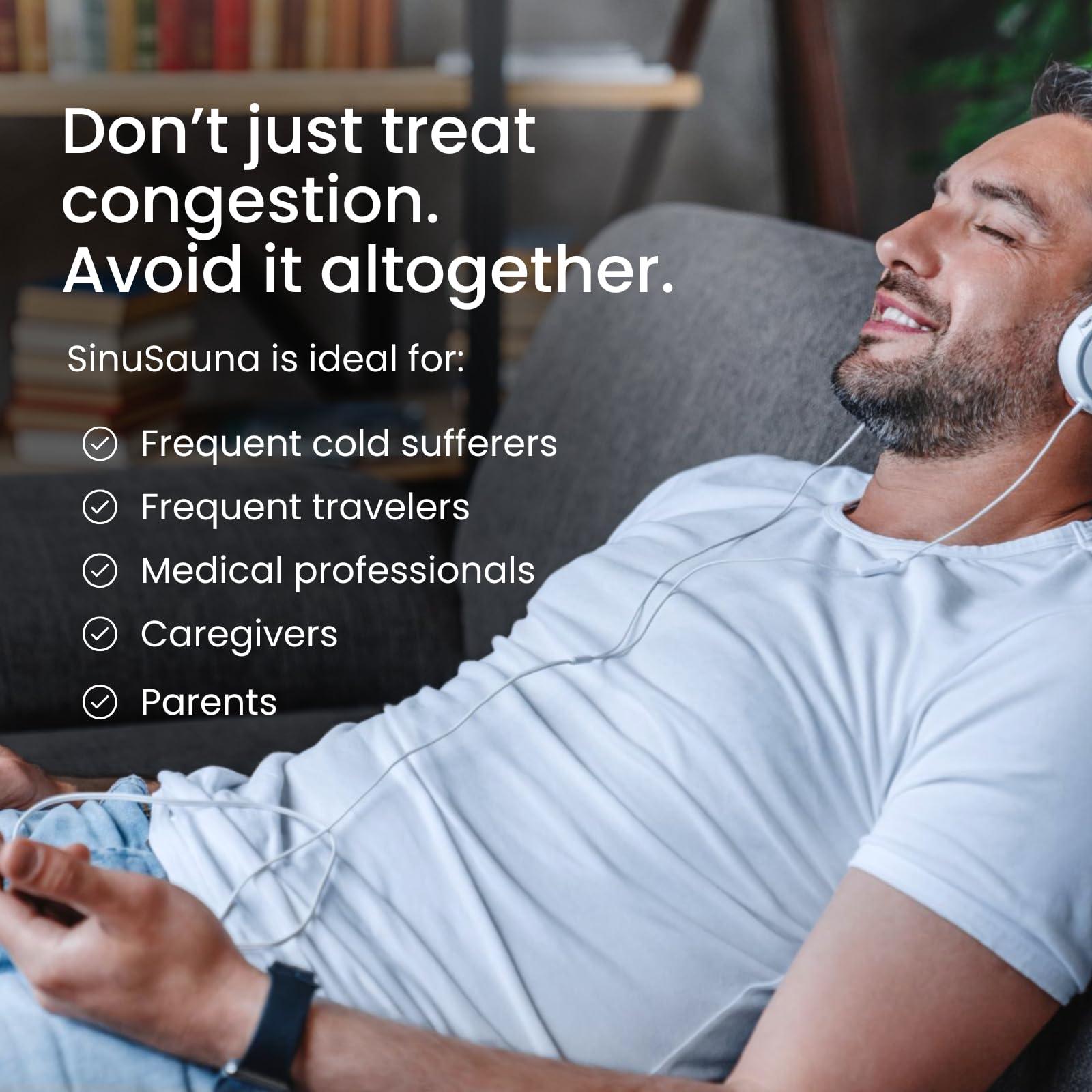 SinuSauna SinuSauna Heated Dry Air Therapy Mask | Congestion Relief | Cold Symptom Relief | Sinusitis Relief | Allergy Relief | Mess-Free | Avoid Nasal Irrigation | Promotes Easy Breathing | No Side Effects