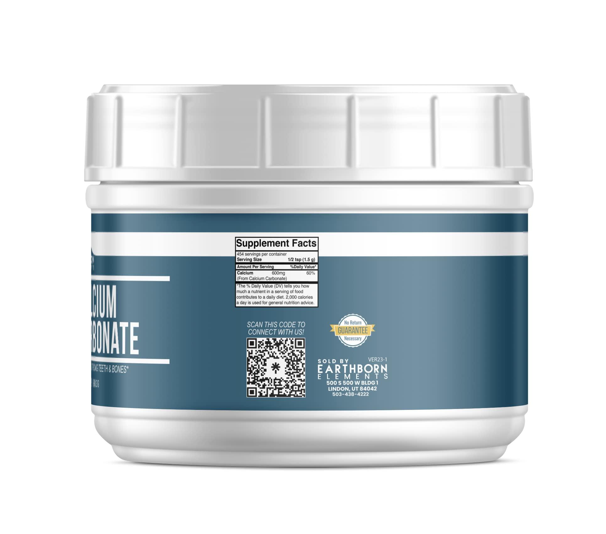 Earthborn Elements Earthborn Elements Calcium Carbonate Powder and Konjac Gum Powder Bundle, Various Sizes, Mess-Free Containers, Natural