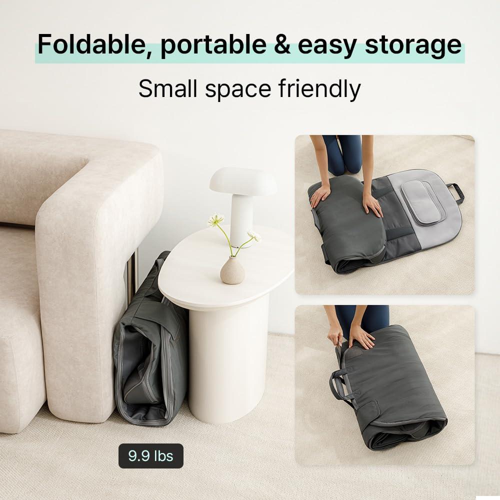 Klug Klug Stretching Massager Ultra, Effortless auto-Stretching Mat, Ease Back & Neck Pain with 3 Intensity Levels 7 Exceptional Programs, 2 Levels of Heat Function, Foldable & Portable Design