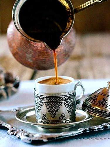 Hamwi Cafe Turkish Style Coffee with Cardamom Original Arabic Coffee Ground in Classic and Premium Black Coffee Blends by Hamwi Café