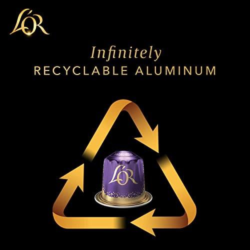 L'OR L'OR Espresso Capsules, 100 Count Colombia, Single-Serve Aluminum Coffee Capsules Compatible with the L'OR BARISTA System & Nespresso Original Machines