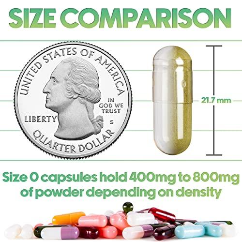 XPRS Nutra XPRS Nutra Size 0 Empty Capsules - 500 Count Empty Gelatin Capsules - Empty Pill Capsules - DIY Capsule Filling - Pure Bovine Pill Capsules Empty Gel Caps (Gold)