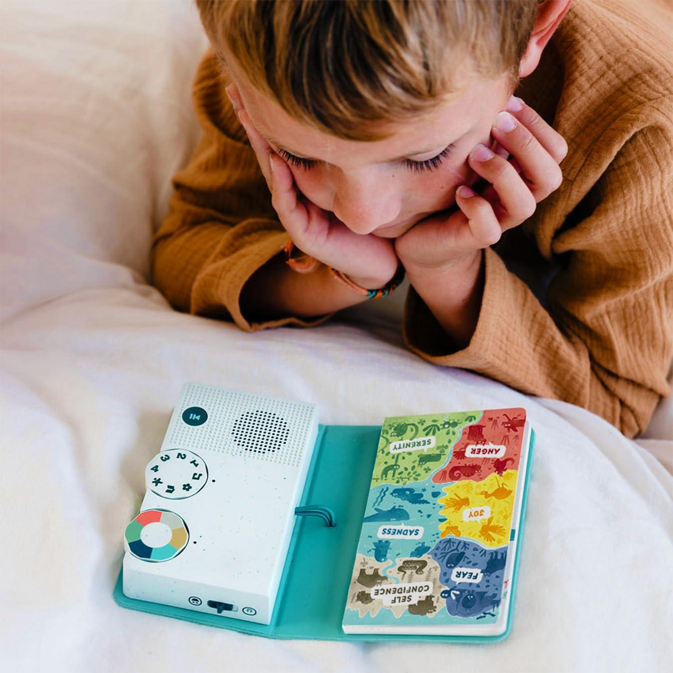 Hoom HoomKid Story Box Children\'s Audio Player - Stories, Meditation, Music, Workout for Kids - Relax & Sleep - Ages 3 to 10 - Screen Free & Disconnected, Emotional Management