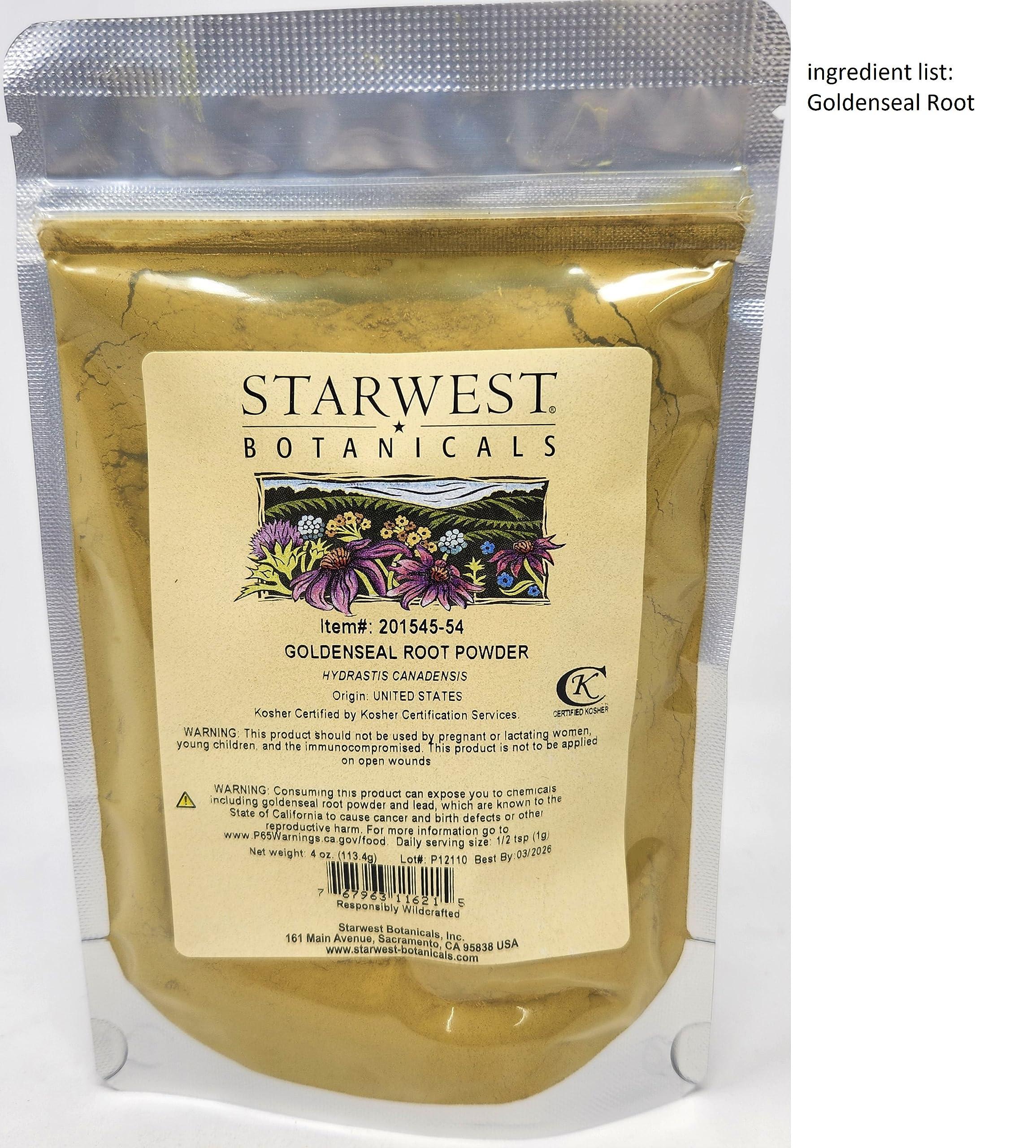 Starwest Botanicals Goldenseal Root Powder Wildcrafted - 4 Oz (113 G) - Starwest Botanicals