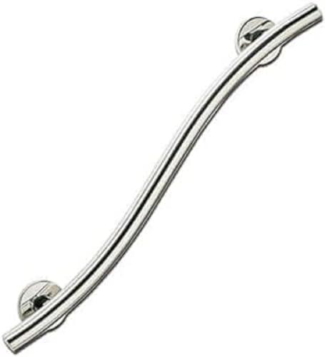 Homecraft HOMECRAFT Grab Rails with Polished Stainless Steel, Safety Support Grab Bar for Bathroom and Around The Home, Mobility Aid for Elderly, Disabled, and Handicapped, Curved, 450 mm