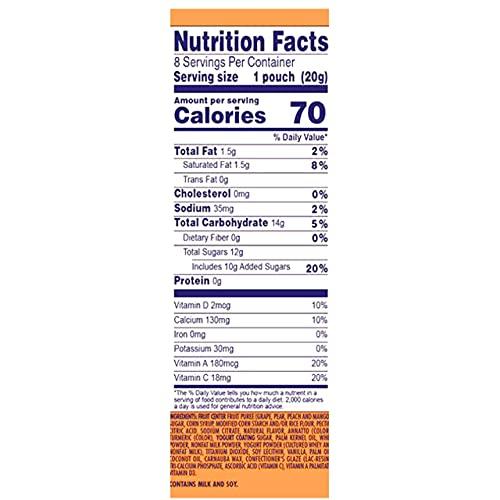 Welch's Welch’s fruit ‘n yogurt mango-peach fruit snacks 1 box of 8 (0.7oz) pouches