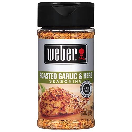 Weber Weber Roasted Garlic & Herb Seasoning, 5.5 Ounce Shaker (Pack of 6)