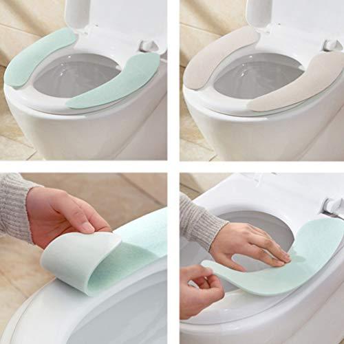 TOPBATHY 4 Pairs Toilet Lid Warm Toilet Seat Cover Washable Toilet Disposable Toilet Pad Bathroom Pads Toilet Warmer Bathroom Cushion Potty Covers Bathroom Cover Toilet Cover