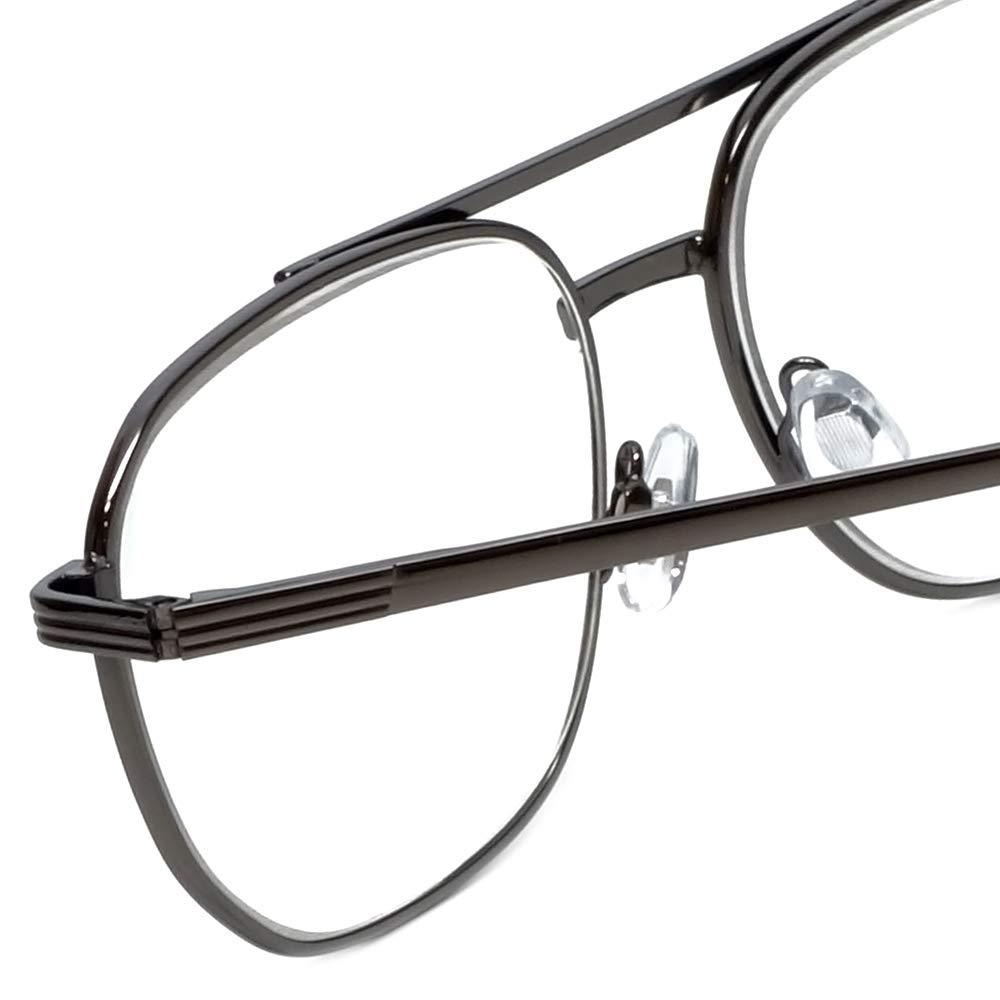 Calabria Calabria 1106 Metal Pilot Reading Glasses in GunMetal +1.25 Spring Hinge 55mm