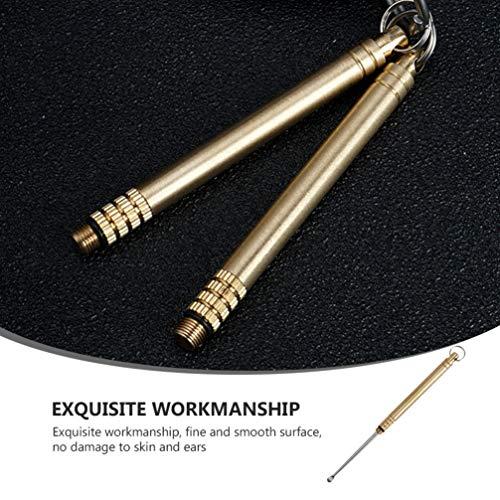HEALLILY Titanium Alloy Ear Spoon Ear Wax Cleaner Earwax Removable Spoon Digging Ear Spoons Ear Cleaner Ear Wax Removal Tool Ear Wax Picker Ear Pick Spoon Titanium Alloy Earpick