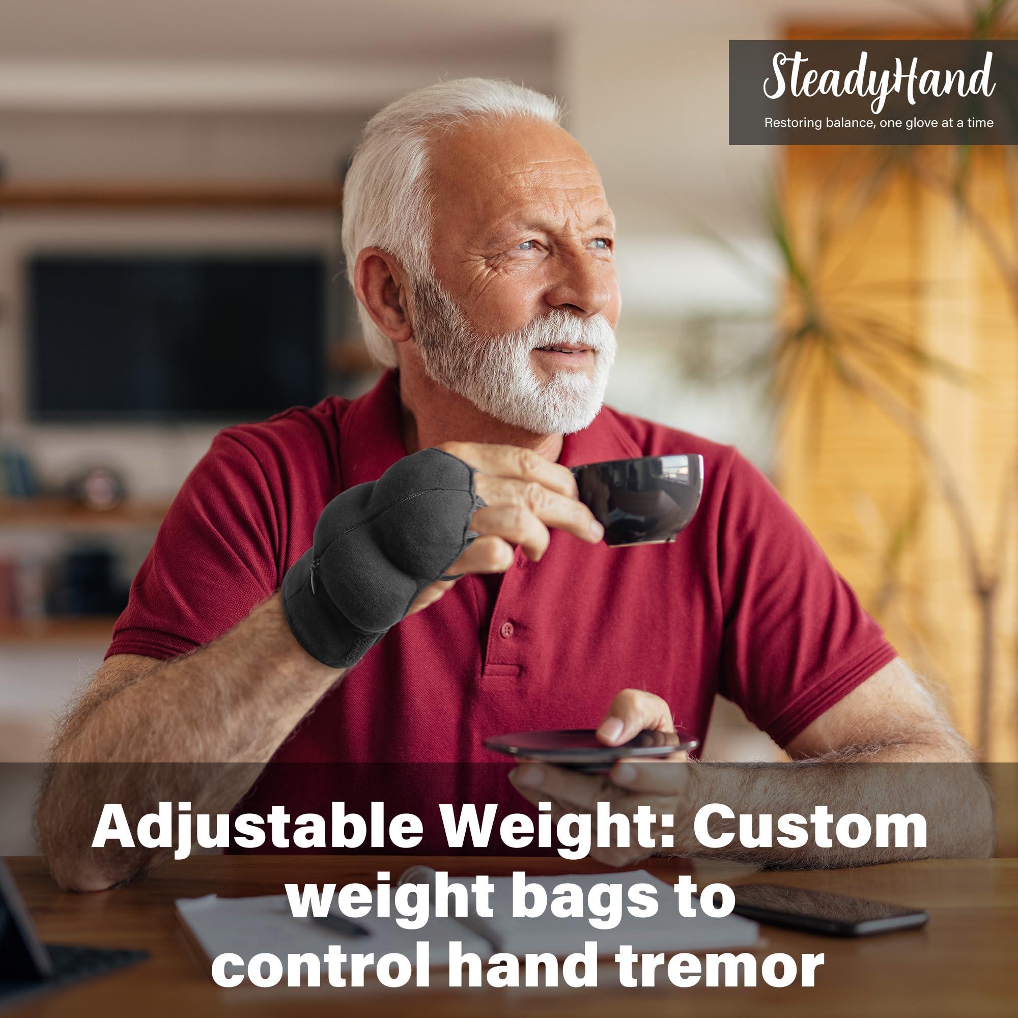 Noah Baby Weighted Gloves for Tremors, Wrist Weights for Hand Tremors and Parkinsons Patients, Steady Hand Adjustable Weighted Gloves Parkinsons, Gifts Aids for Living, Gadgets for Parkinson\'s Patients