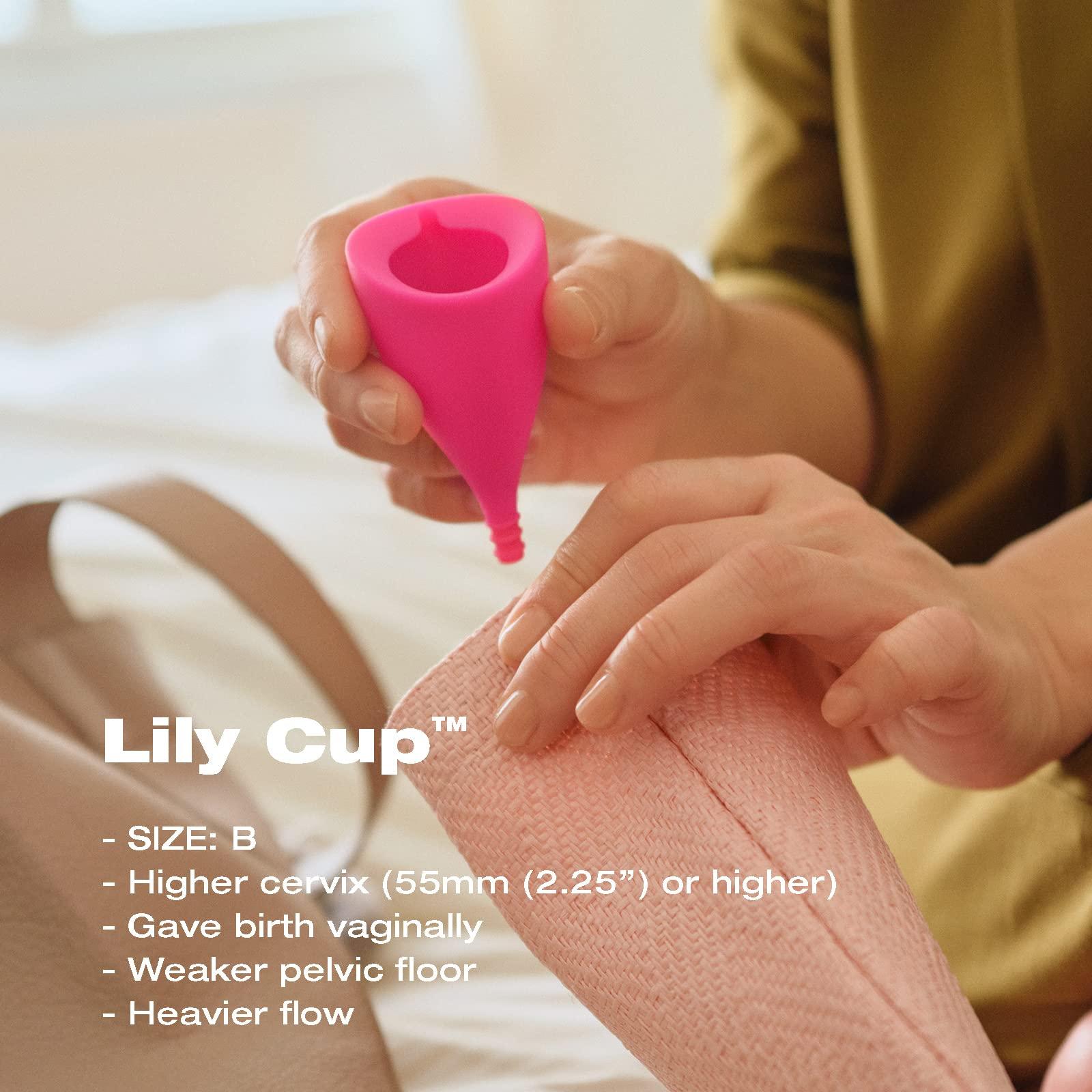INTIMINA Intimina Lily Cup - Thin Menstrual Cup, Period Cup, Disposable Menstrual Cups with Up to 8 Hours Use (Size B)