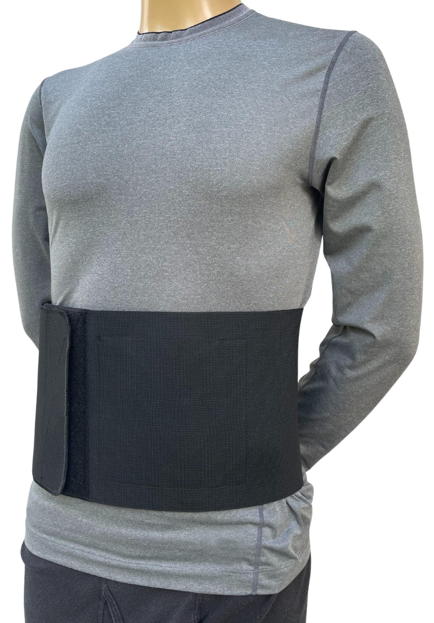 FlexaMed FlexaMed Umbilical Navel Hernia Belt with Compression Pad Black (8 Inch, Medium)