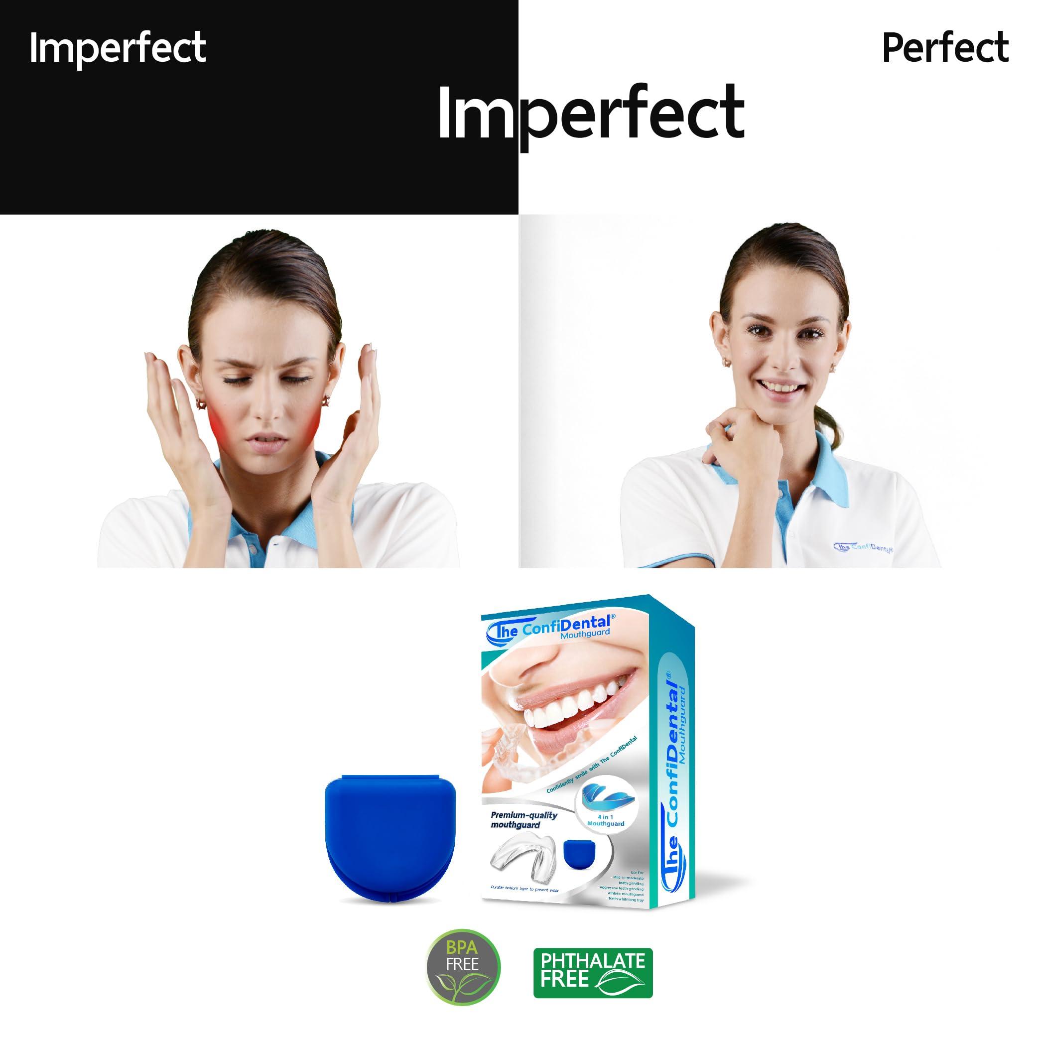 The ConfiDental The ConfiDental Mouth Guard for Grinding Teeth at Night - Model for Small Mouth Pack of 6 Moldable Dental Night Guards for Teeth Grinding and Clenching Teeth Grinding Mouth Guard for Sleep