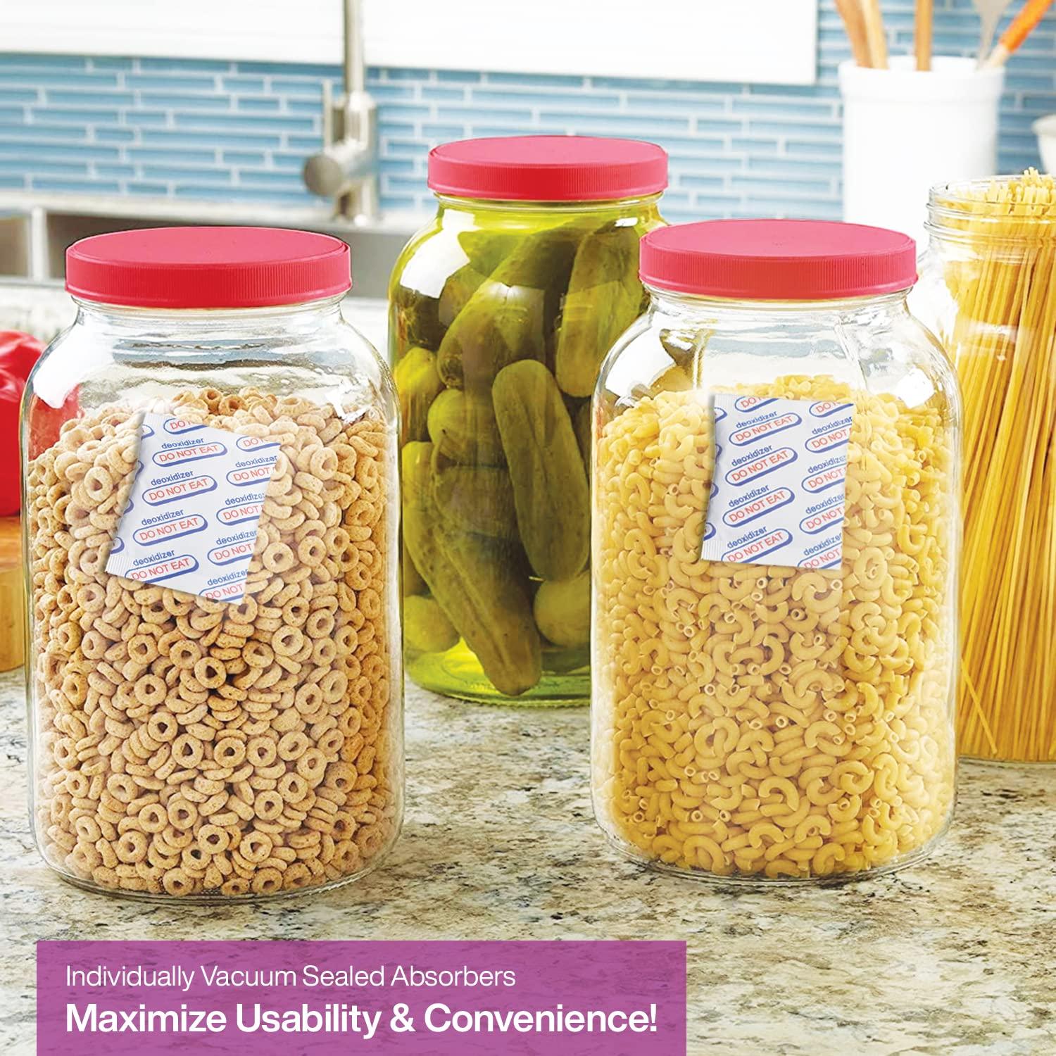 BRENSTEN 3000cc Oxygen Absorbers (Individually Sealed - Total 20 Count) for Food Storage, Food Grade Oxygen Absorbers Packets with Oxygen Indicator for Long Term Storage and Preservation (3000CC(20-Pack))