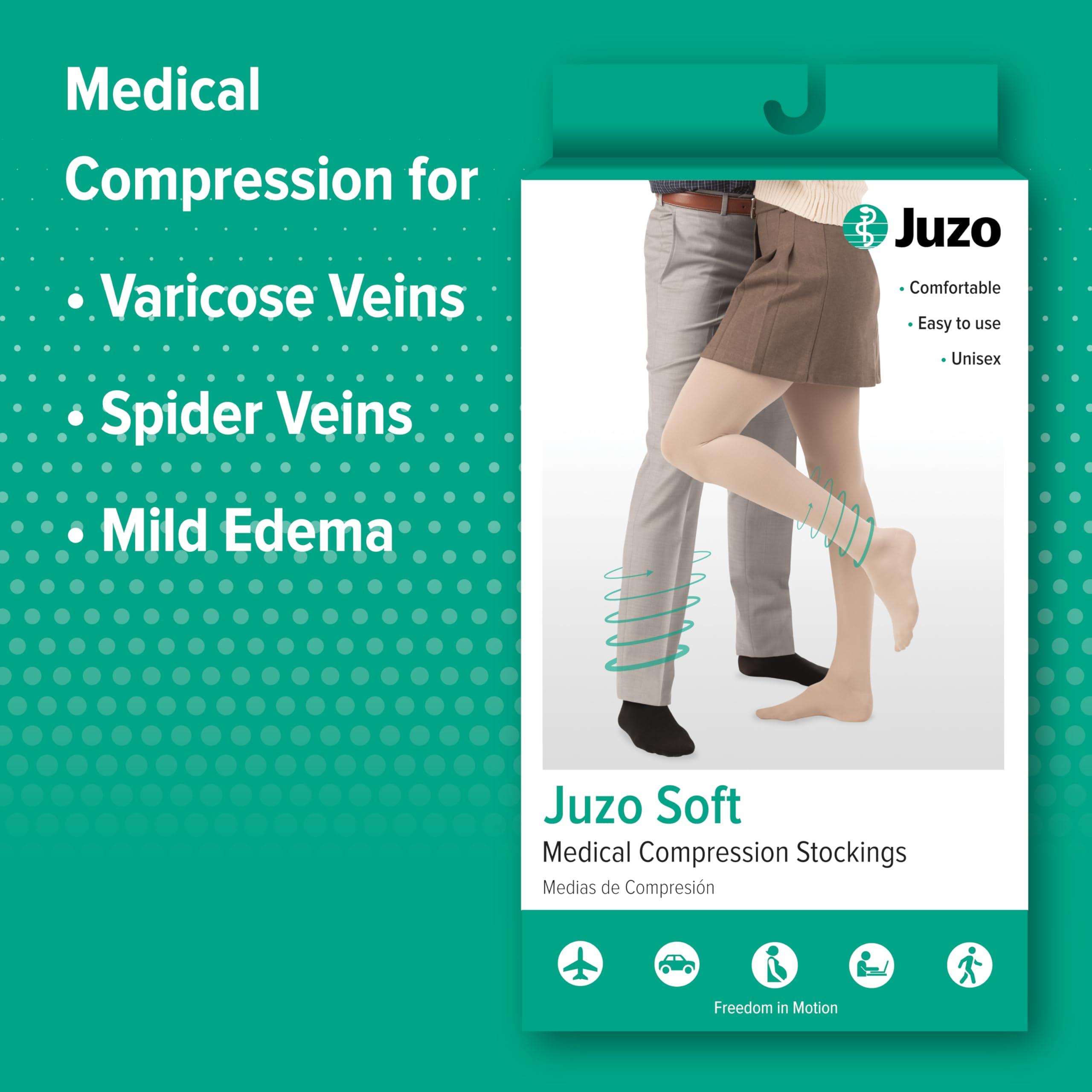 Juzo Juzo Soft 2001 Thigh-High 20-30mmhg Compression Closed Toe Stocking , Beige, 5 (V) Short