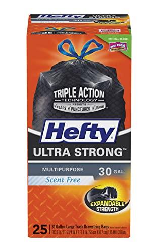 Hefty Hefty Ultra Flex 30 Gal. Large Trash Bags with Drawstring 25 ct (Pack of 6)