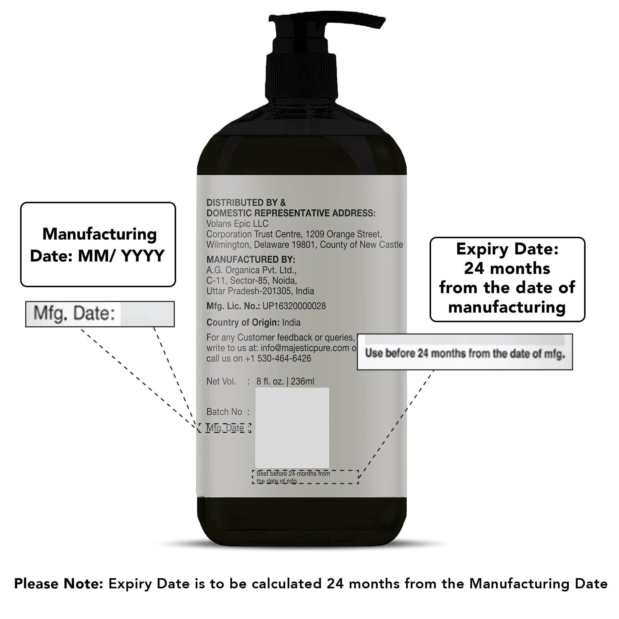 Majestic Pure MAJESTIC PURE Cellulite Massage Oil - with Vegan Collagen & Stem Cells, Unique Blend of Massage Essential Oils - Anti Cellulite Oil Improves Skin Tightening and Firming, 2 x 8 fl oz
