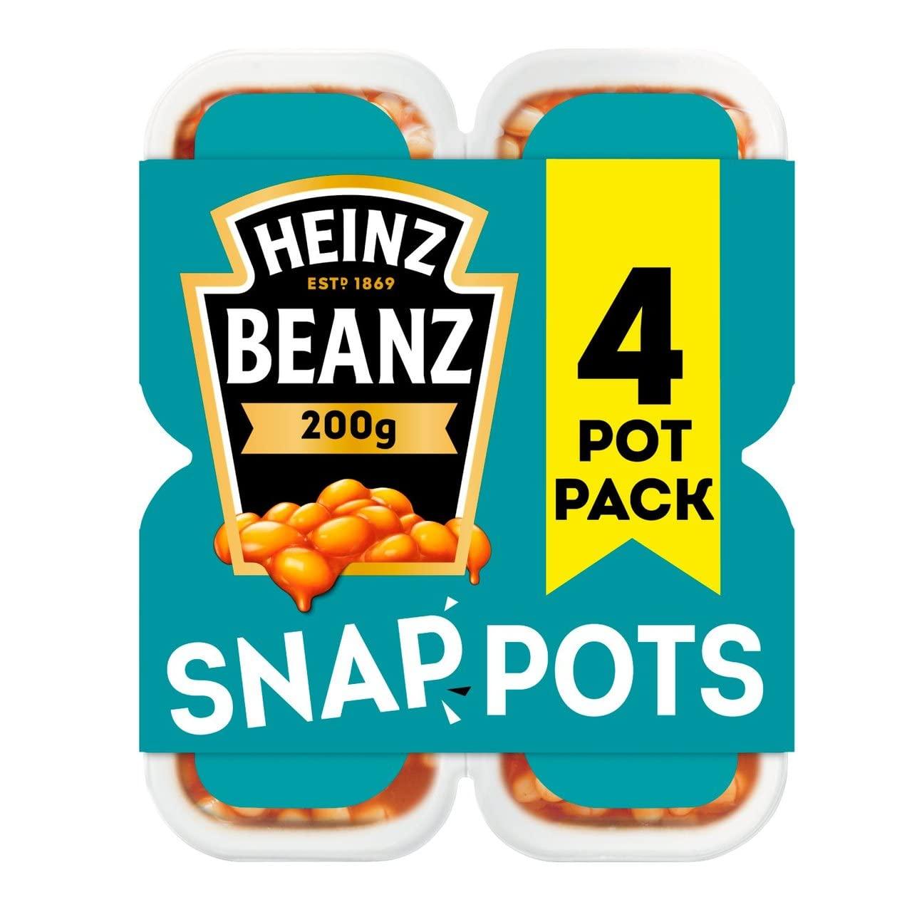 Heinz Heinz Beans Snap Pots, 4 count, 800 g
