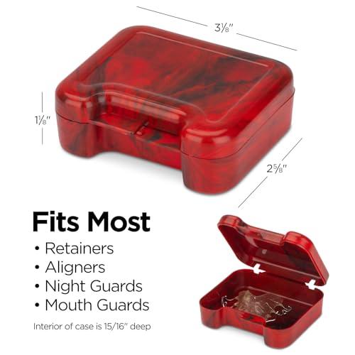 Practicon Practicon Easy Open Retainer Cases, Assorted Cranberry Swirl Colors, Bulk Pack of 24