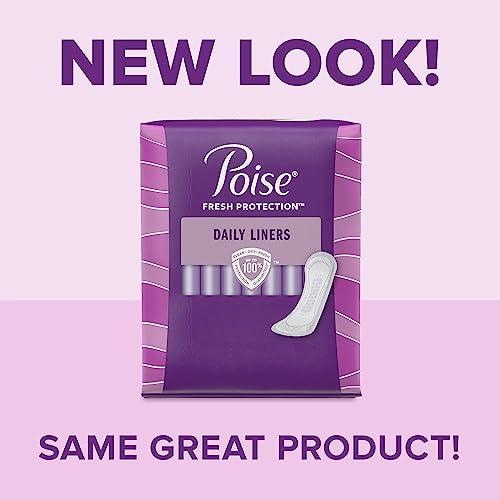 Poise Poise Daily Incontinence Panty Liners, 2 Drop Very Light Absorbency, Long, 44 Count of Pantiliners, Packaging May Vary