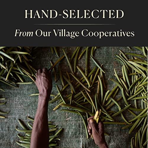COOK'S 10 Organic Madagascar Whole Vanilla Beans, Grade A Vanilla Pods, Premium Vanilla Beans for Making Extract & Baking - Cooks