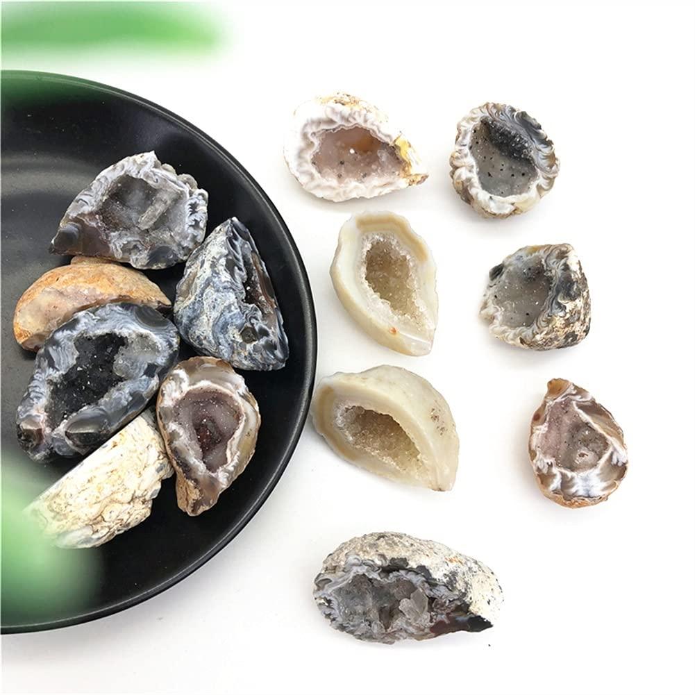 WGPHD WGPHD Health & Household Natural Agate Geode Crystal Hole Mineral Specimen Contains Clean Crystal Clusters Beautiful Stones and Crystals Agate Slice