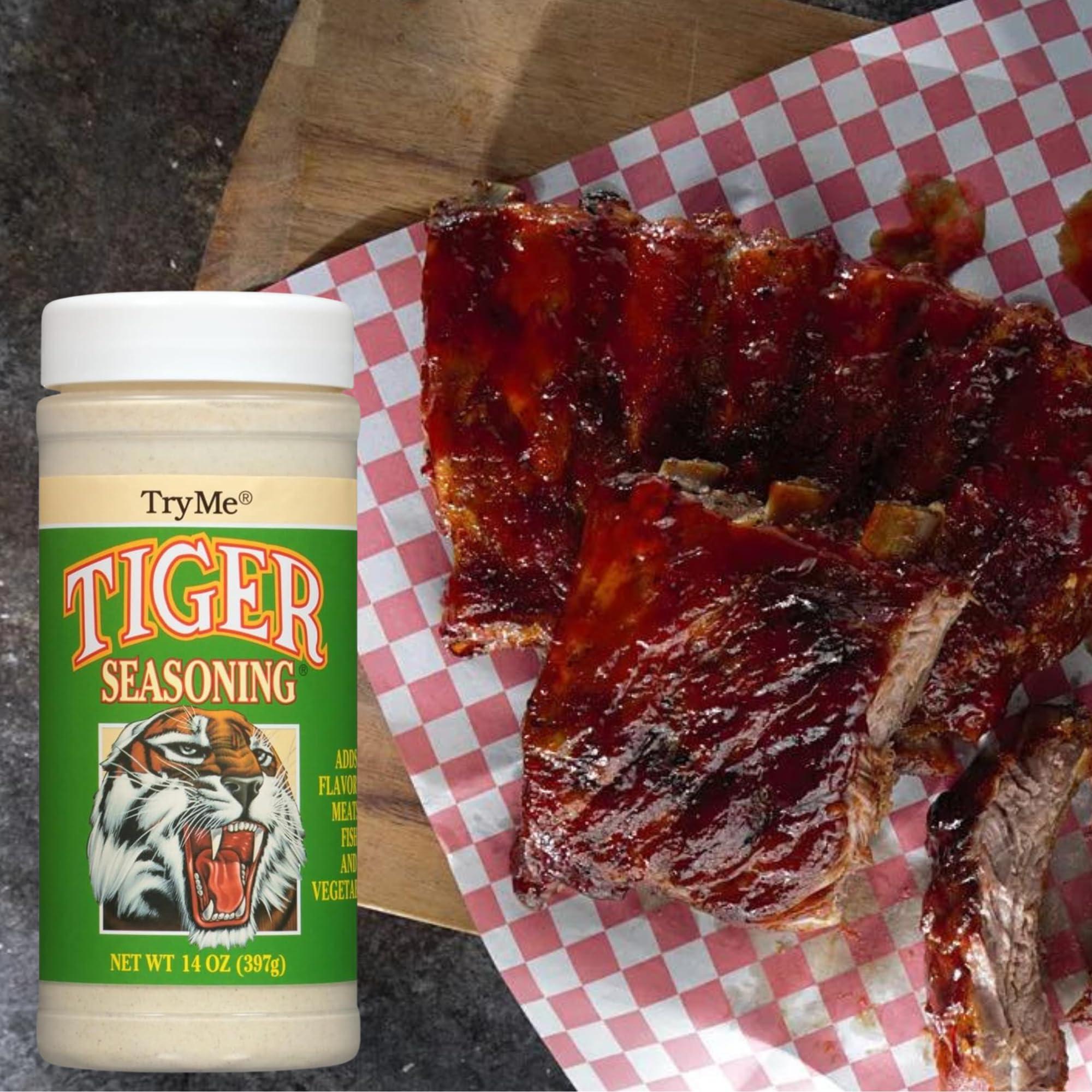 Reily Foods Try Me Tiger Seasoning for Meat Fish and Vegetables, 14oz Bottle (Pack of 1)