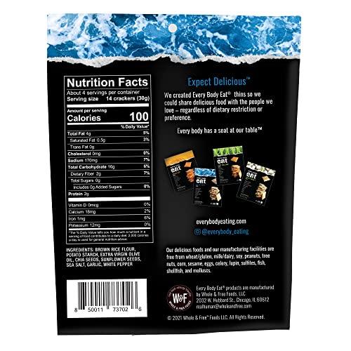 Every Body Eat Every Body Eat Sea Salt Chia Snack Thins, Gluten & Dairy Free, Vegan (1 Pack)