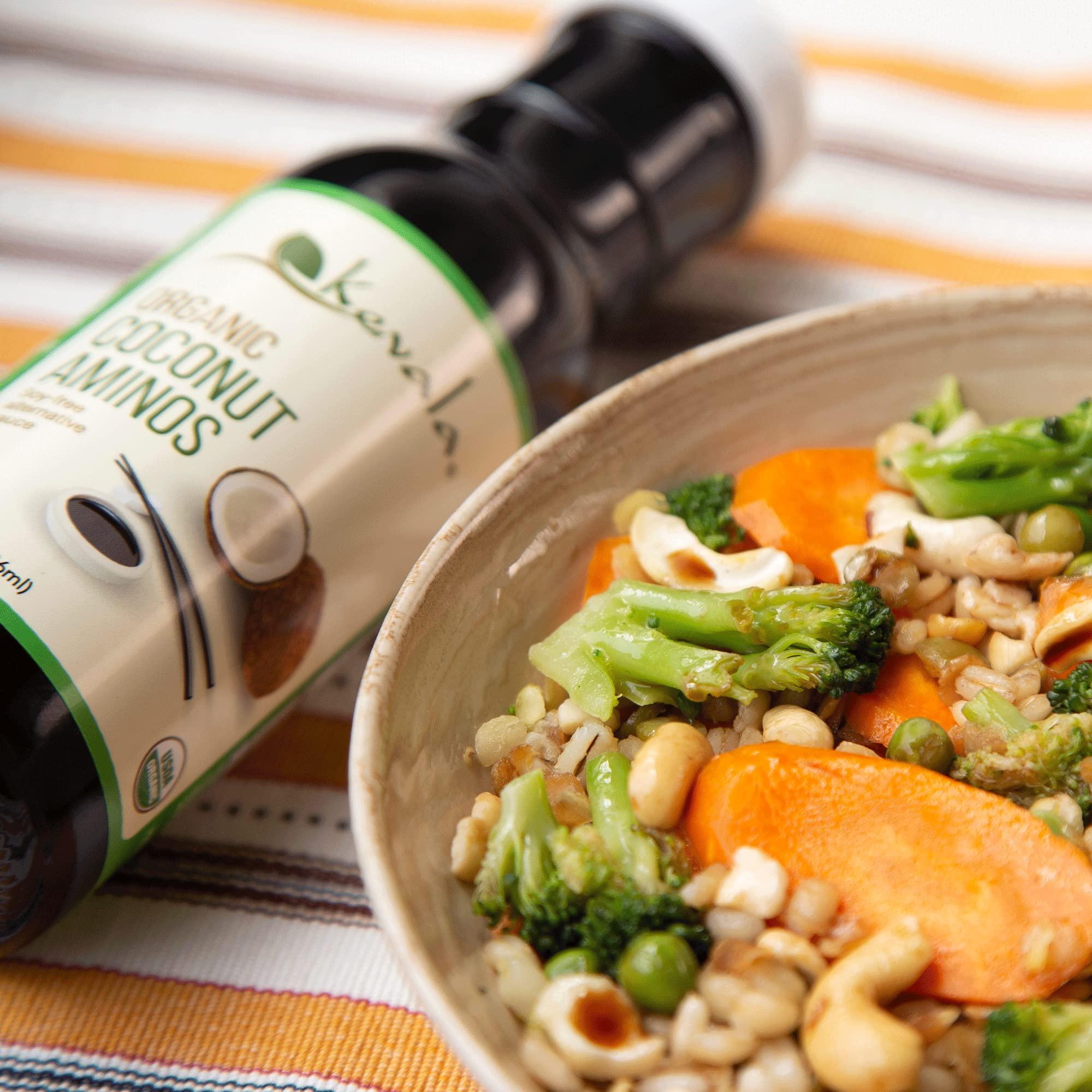 kevala Kevala Organic Coconut Aminos Low Sodium Soy Sauce Alternative, Gluten Free, Liquid Amino, USDA Certified, Seasoning, Vegan Coco Dressing, 8 oz