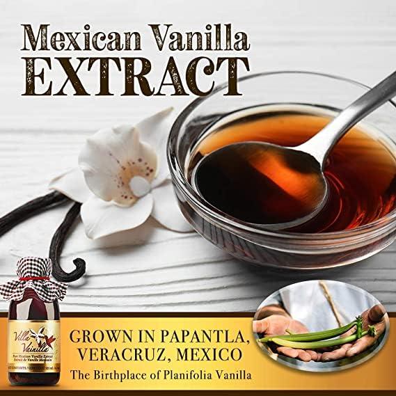 Villa Vainilla Villa Vainilla Pure Vanilla Extract Elixir- Premium Concentrated Vanilla, Real, Natural, Gourmet Vanilla Flavor from Mexico (8.4 Fl O Vanilla Extract and Beans 2)