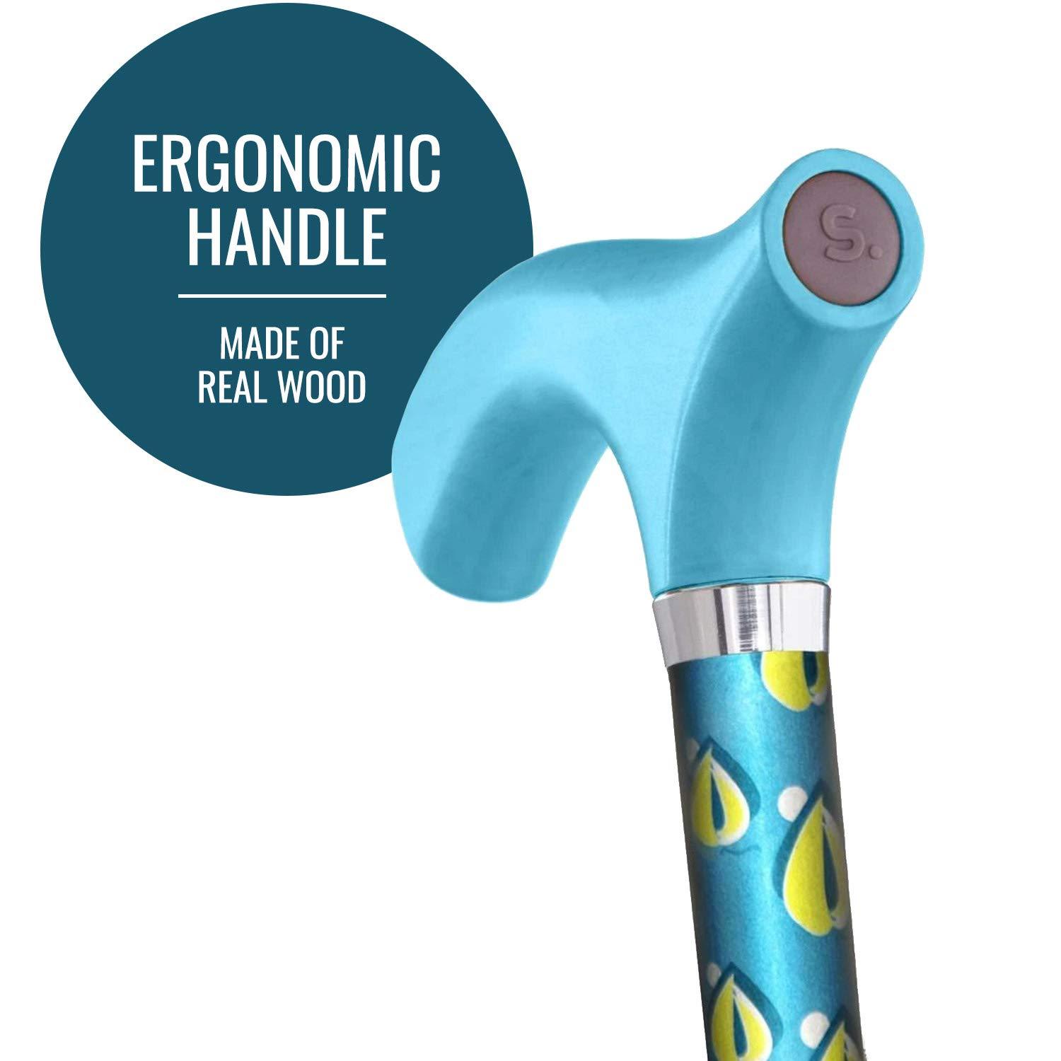 Switch Sticks Switch Sticks Walking Cane for Men or Women, Foldable and Adjustable from 32-37 Inches, FSA and HSA Eligible, Luxury Thames