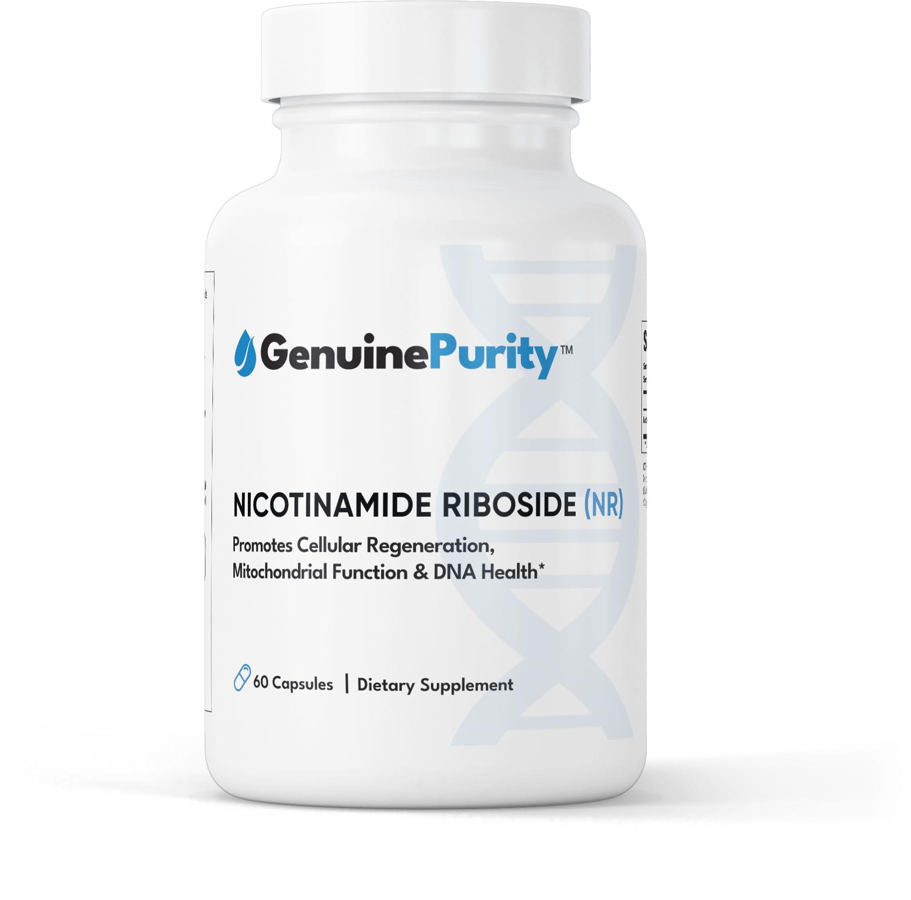 GenuinePurity GenuinePurity Liposomal NR 300mg Nicotinamide Riboside Supplement | Advanced NAD Boost for Cellular Energy and Mitochondrial Function | Gluten Free, Vegan, USA Made, Non-GMO | 60 Capsules