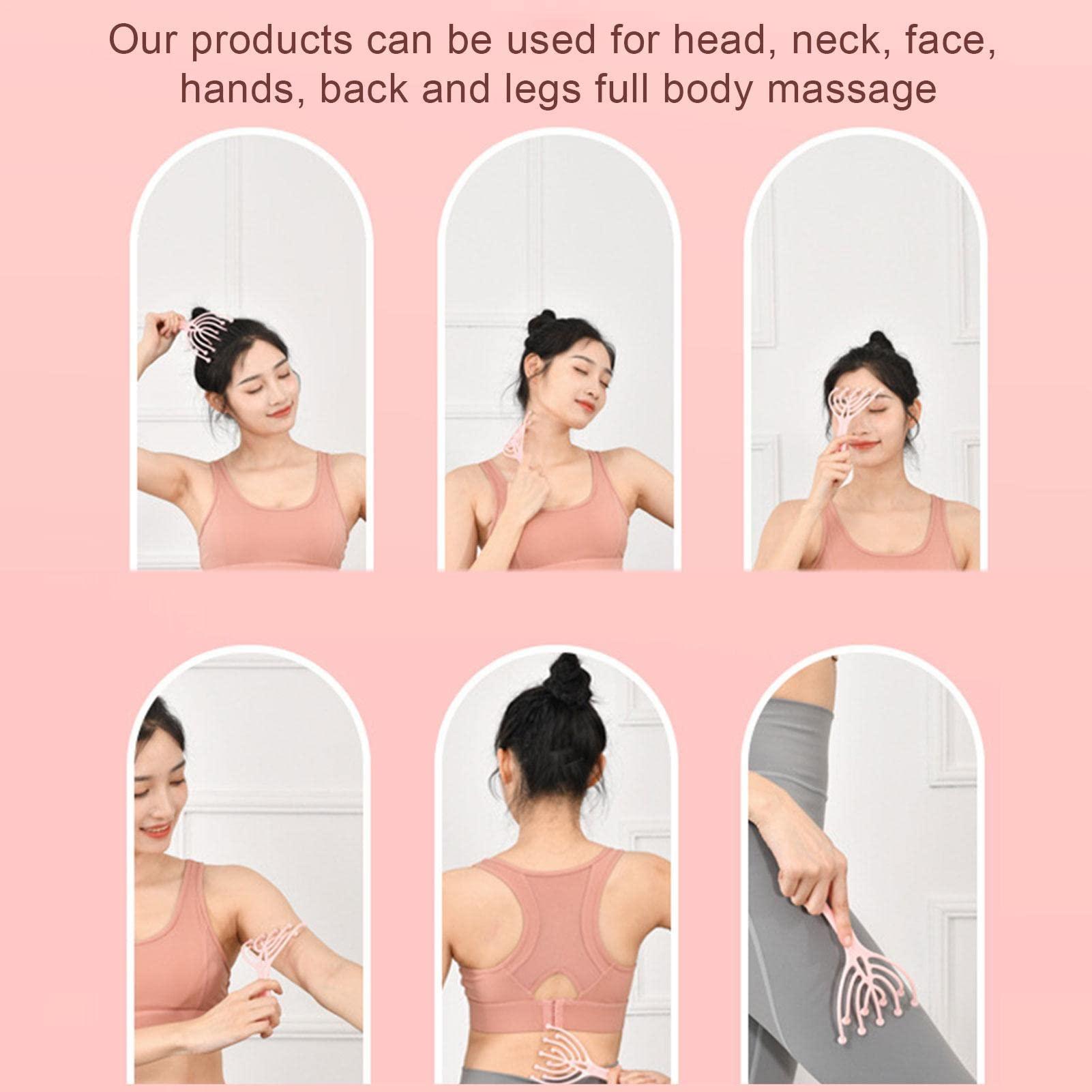 XGZ XGZ Scalp Massager, Head Massager Scalp Stress Relax,Protable Hand Held SPA Head Massager,Nine Claws Head Massager Steel Ball Scalp Roller