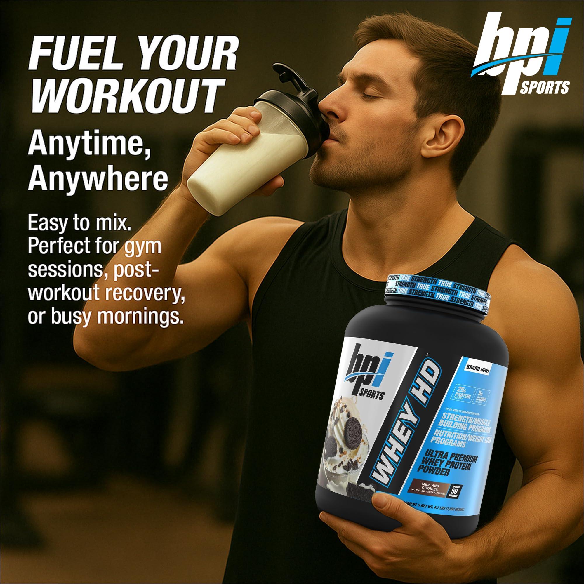 BPI Sports BPI Sports Whey HD Ultra Premium Protein Powder, Milk and Cookies, 4.1 Pound